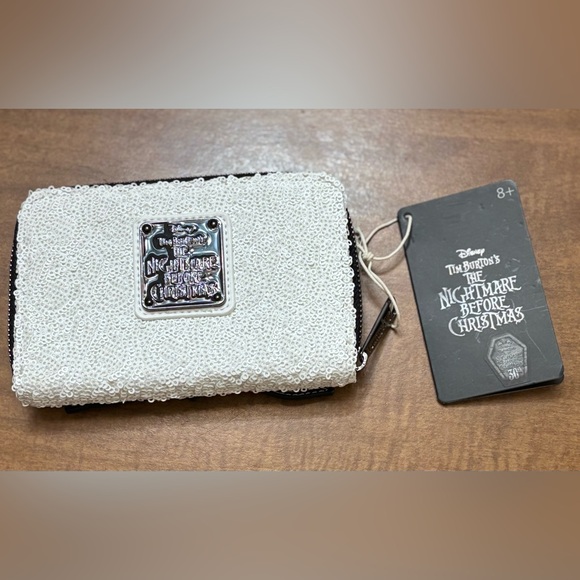 Disney Loungefly Jack Skellington Nightmare Before Christmas Sequin Wallet - Picture 2 of 4